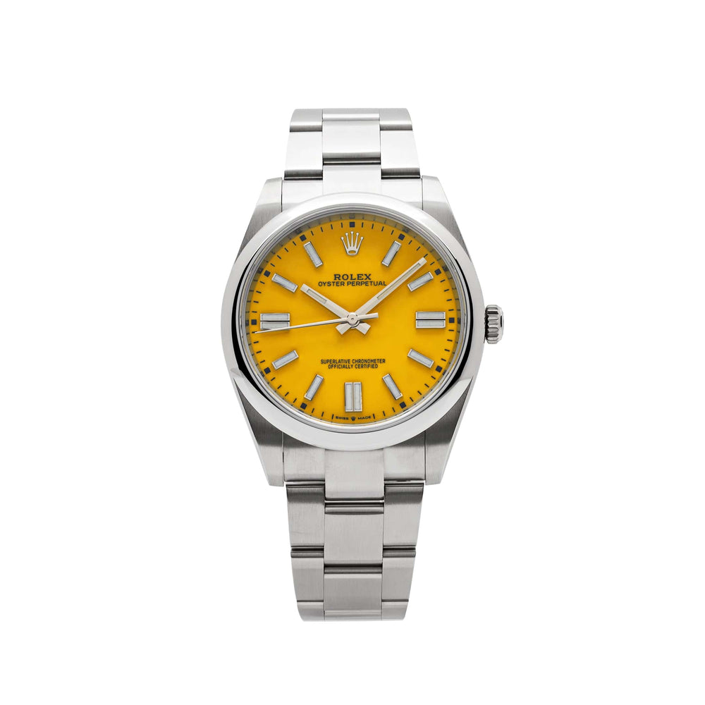 Rolex Oyster Perpetual 124300 Stainless Steel Yellow Dial (2020) - View 13