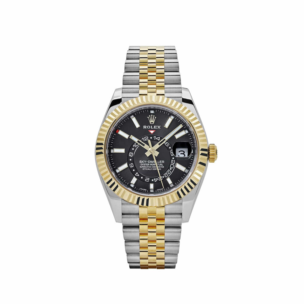 Rolex Sky-Dweller 326933 Stainless Steel Yellow Gold Jubilee Black Dial - View 13