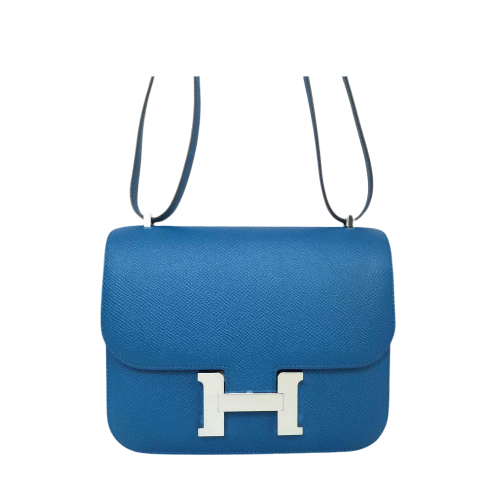 Hermès Constance 18 Bleu Izmir Epsom Palladium Hardware