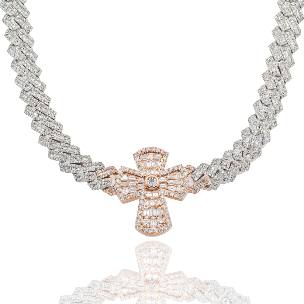 BAGUETTE CUBAN CROSS CHAIN - View 2