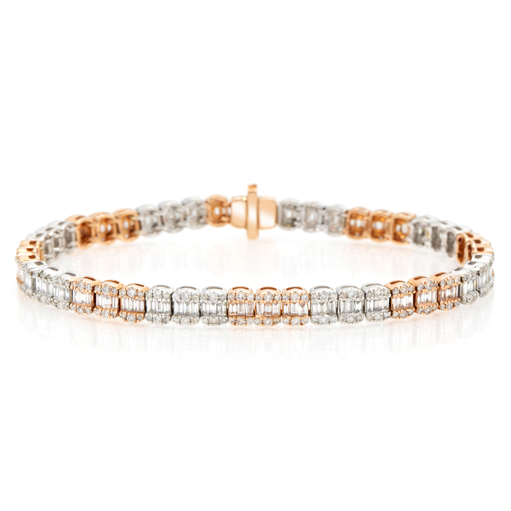 DIAMOND TWO TONE BRACELET - View 3