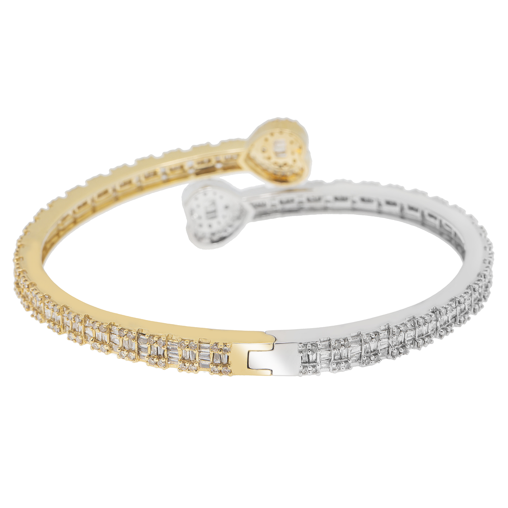 DIAMOND HEART BANGLE - View 2