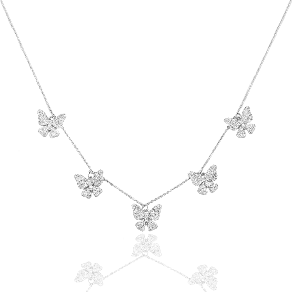 DIAMOND BUTTERFLY NECKLACE - View 2