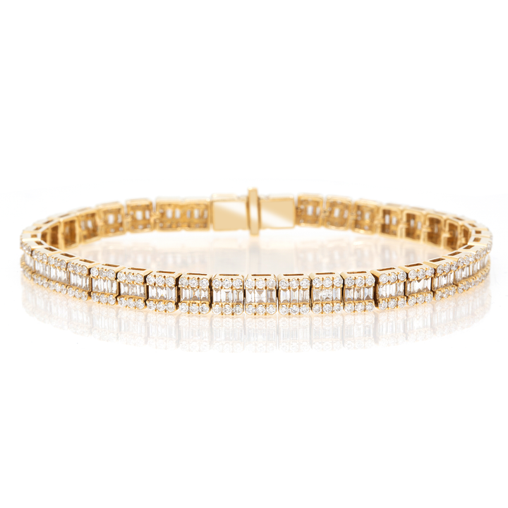 Pulsera de diamantes baguette