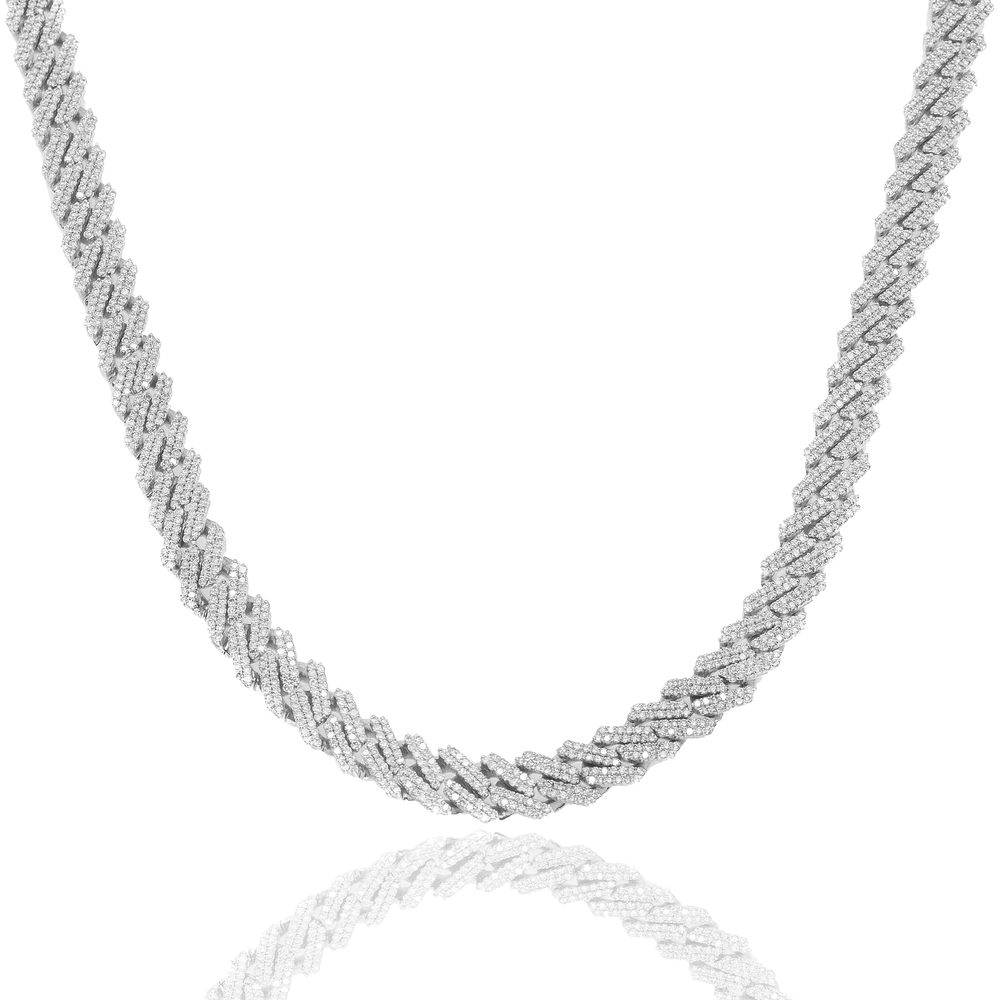 PRONG SET CUBAN CHAIN - View 2