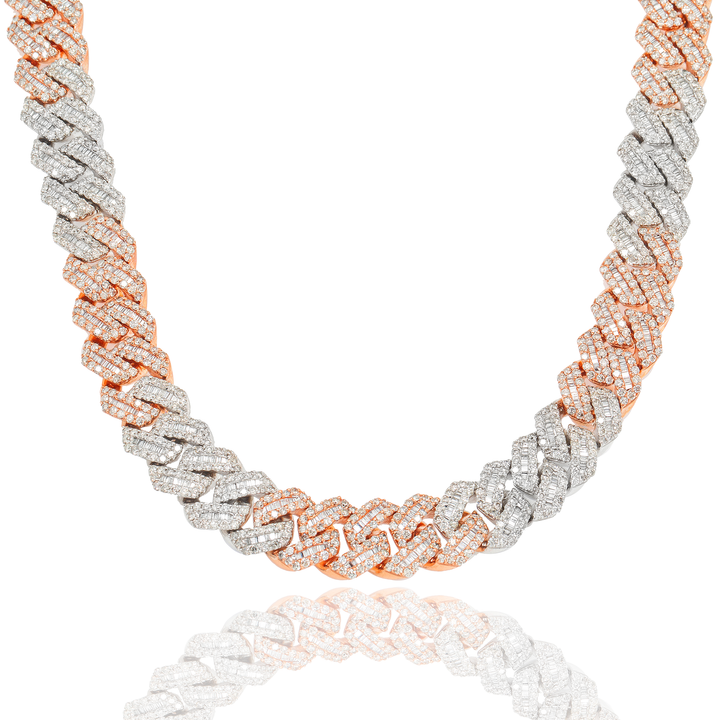 Collar de baguette de diamantes