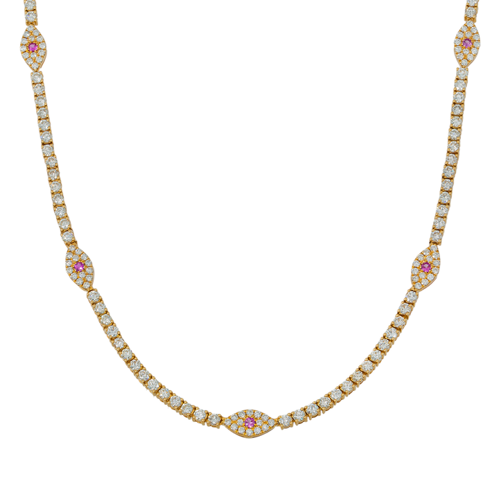 EVIL EYE TENNIS NECKLACE - View 4