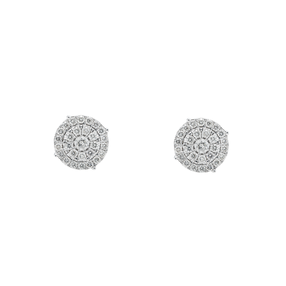 DIAMOND CLUSTER EARRINGS - View 2