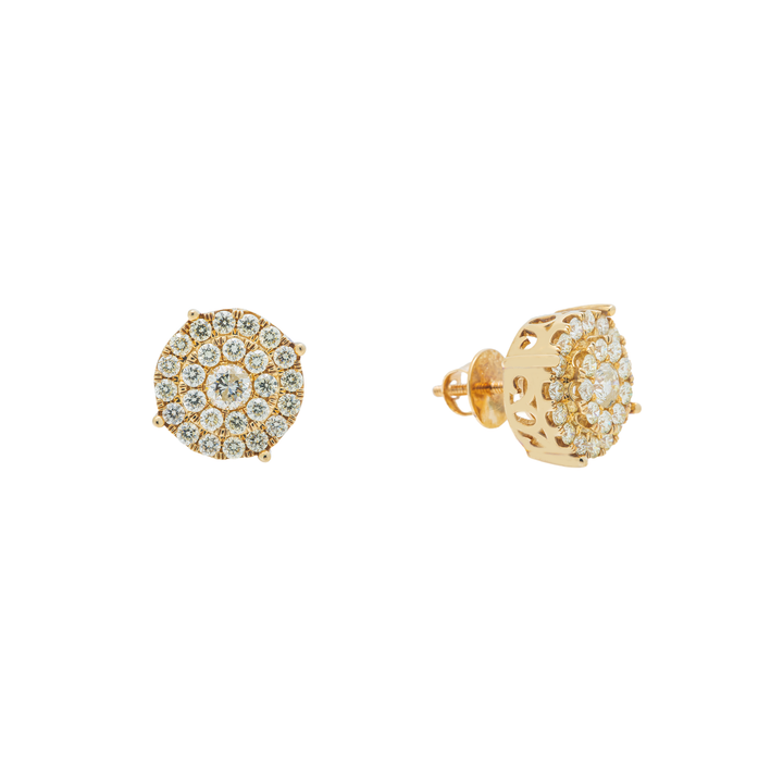 DIAMOND CLUSTER EARRINGS - View 2