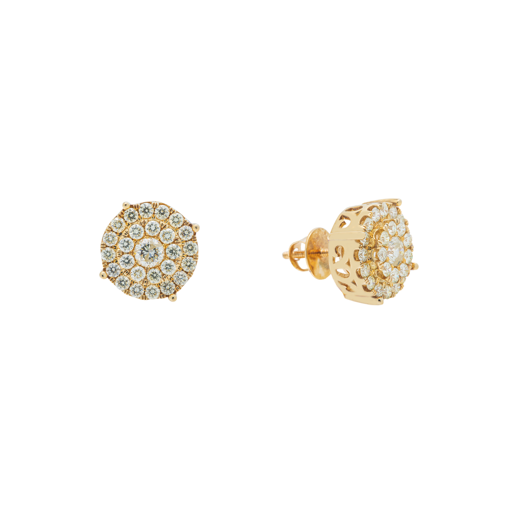 DIAMOND CLUSTER EARRINGS - View 2