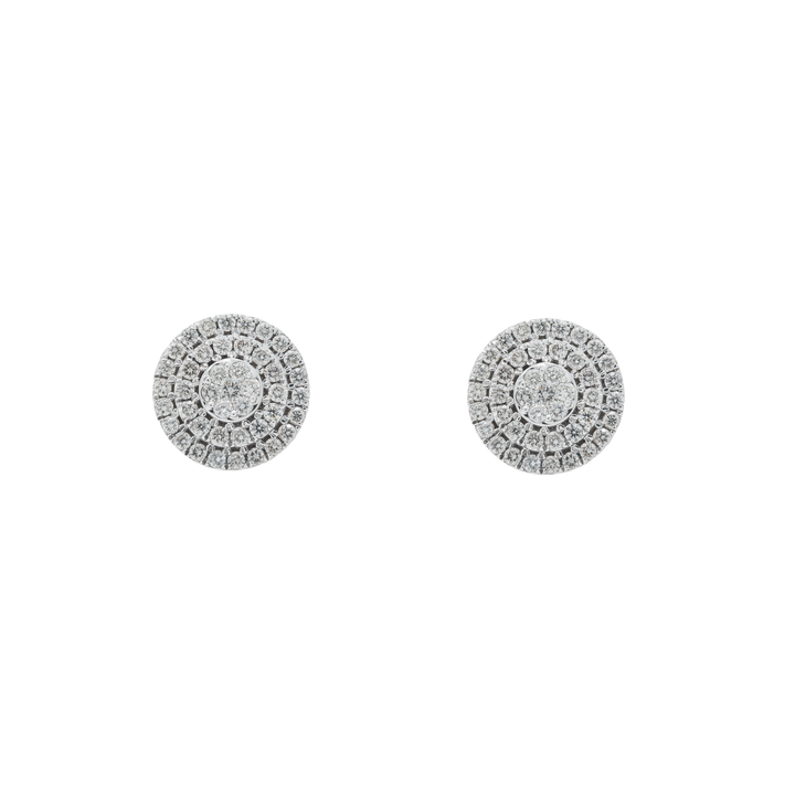 DIAMOND CLUSTER EARRINGS - View 2