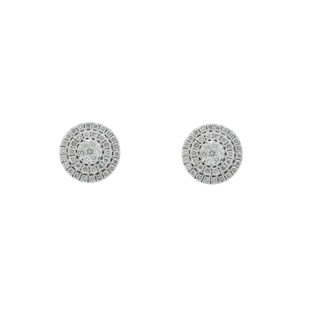 DIAMOND CLUSTER EARRINGS - View 2