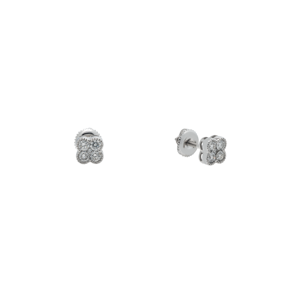 DIAMOND CLOVER EARRINGS - View 2