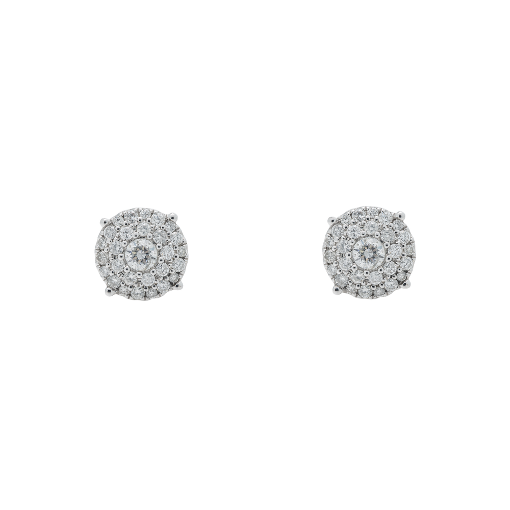 DIAMOND CLUSTER EARRINGS - View 2