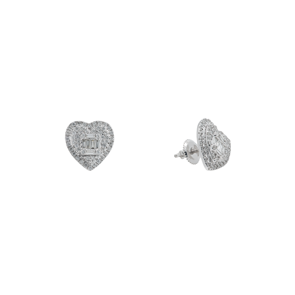 DIAMOND HEART EARINGS - View 2