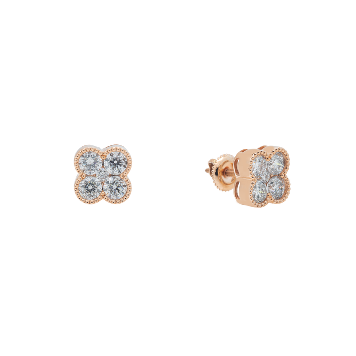 DIAMOND CLOVER EARRINGS - View 2