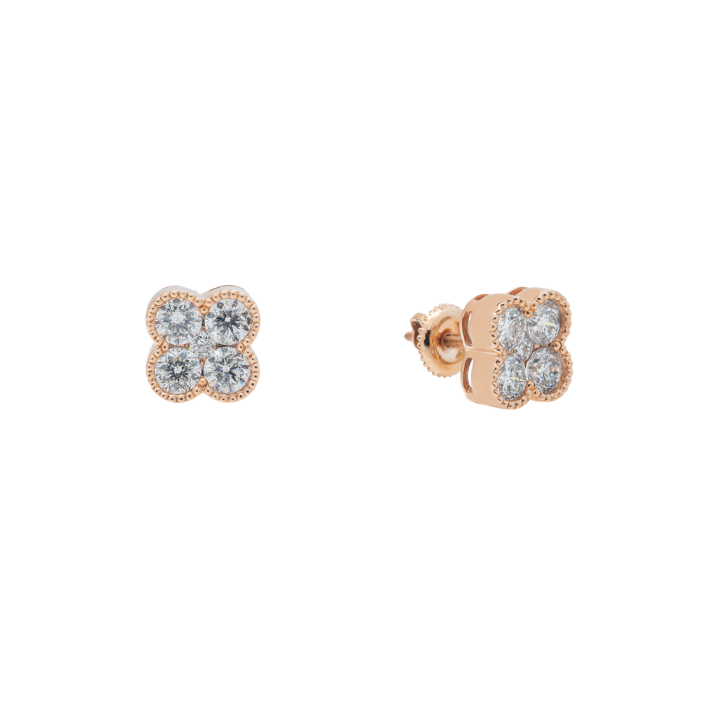 DIAMOND CLOVER EARRINGS - View 2