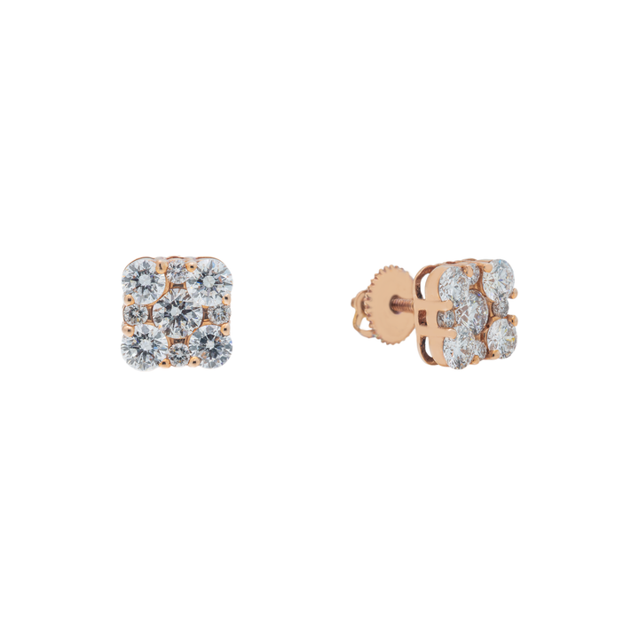 Pendientes Cuadrados de Diamantes