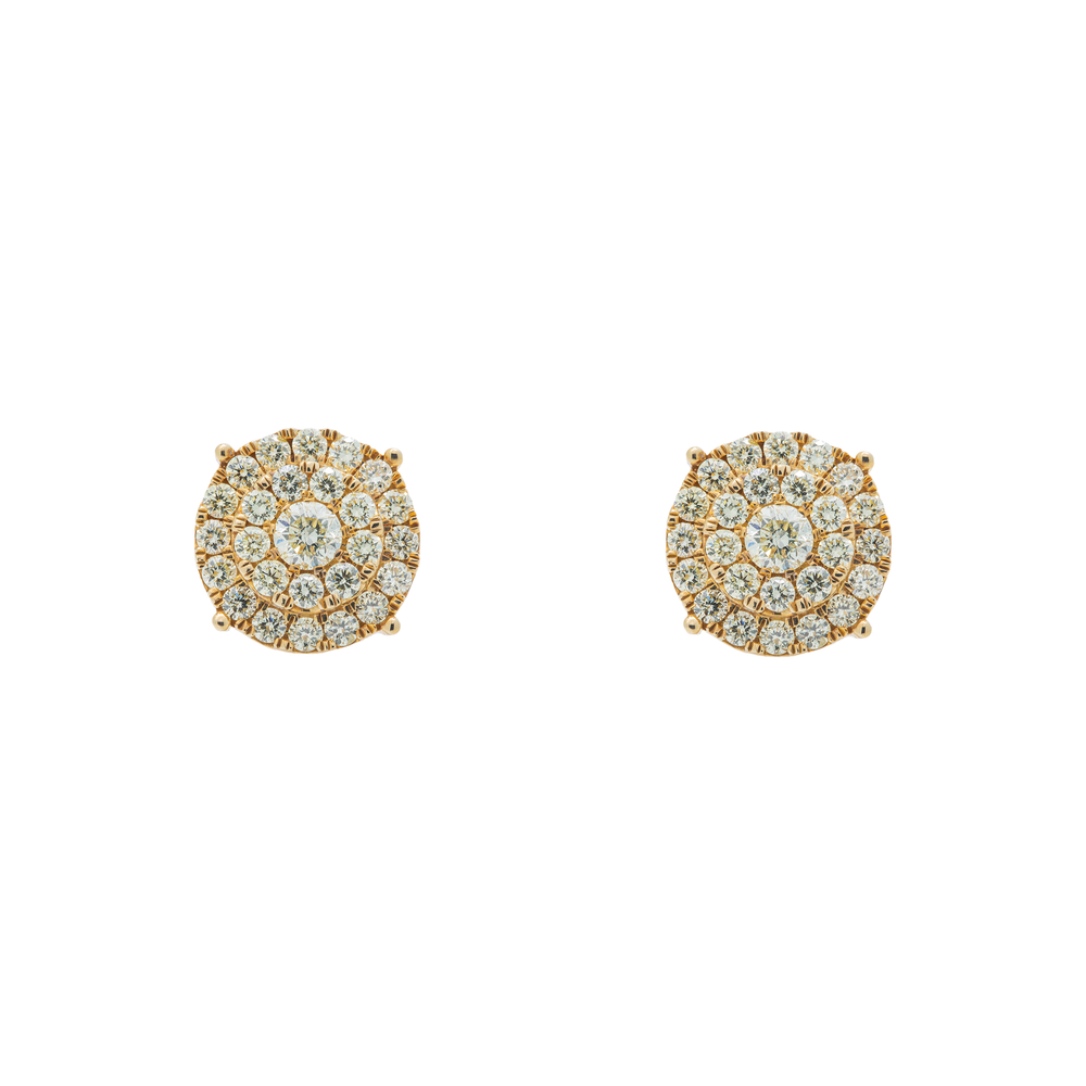 DIAMOND CLUSTER EARRINGS - View 2