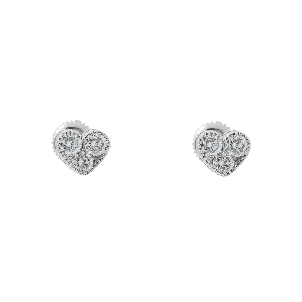 DIAMOND HEART EARRINGS - View 2