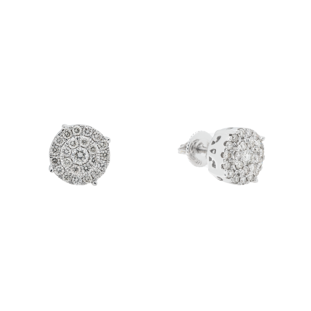 DIAMOND CLUSTER EARRINGS - View 2