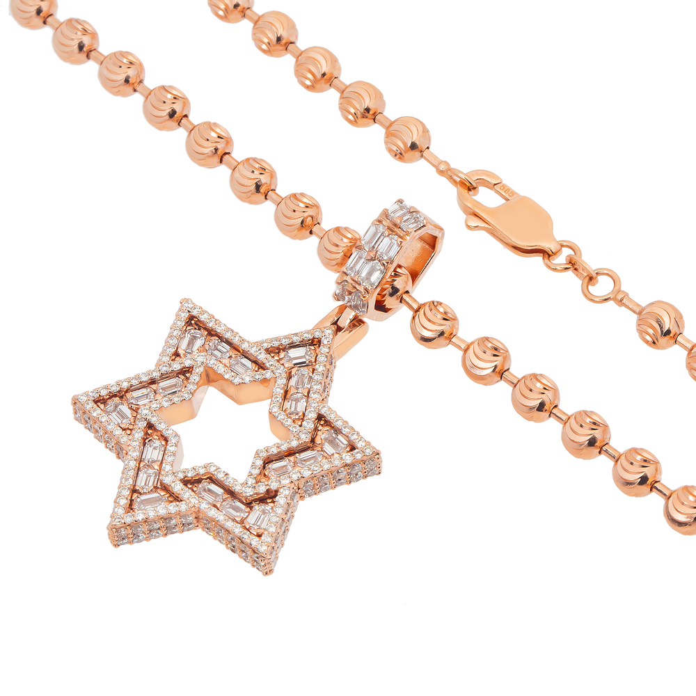 DIAMOND JEWISH STAR PENDANT - View 2