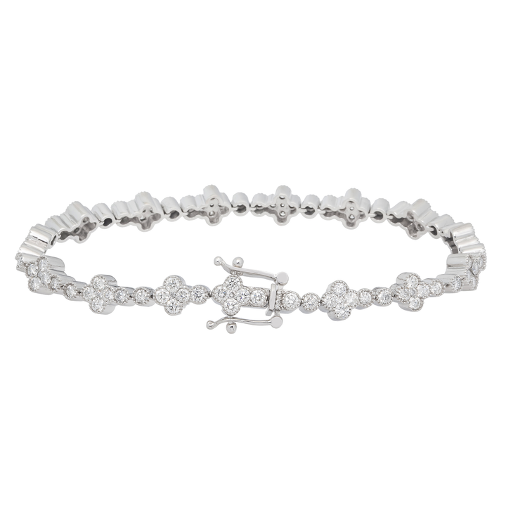 Pulsera de diamantes en cruz