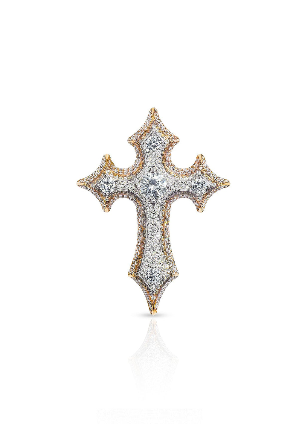 DIAMOND TWO TONE CROSS - View 2
