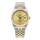 Rolex Datejust 16233 Yellow Gold Stainless Steel Champagne Dial Jubilee