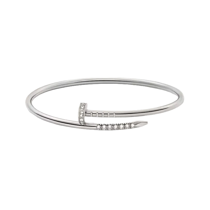 Juste un Clou bracelet small model reverse-set diamonds - White Gold