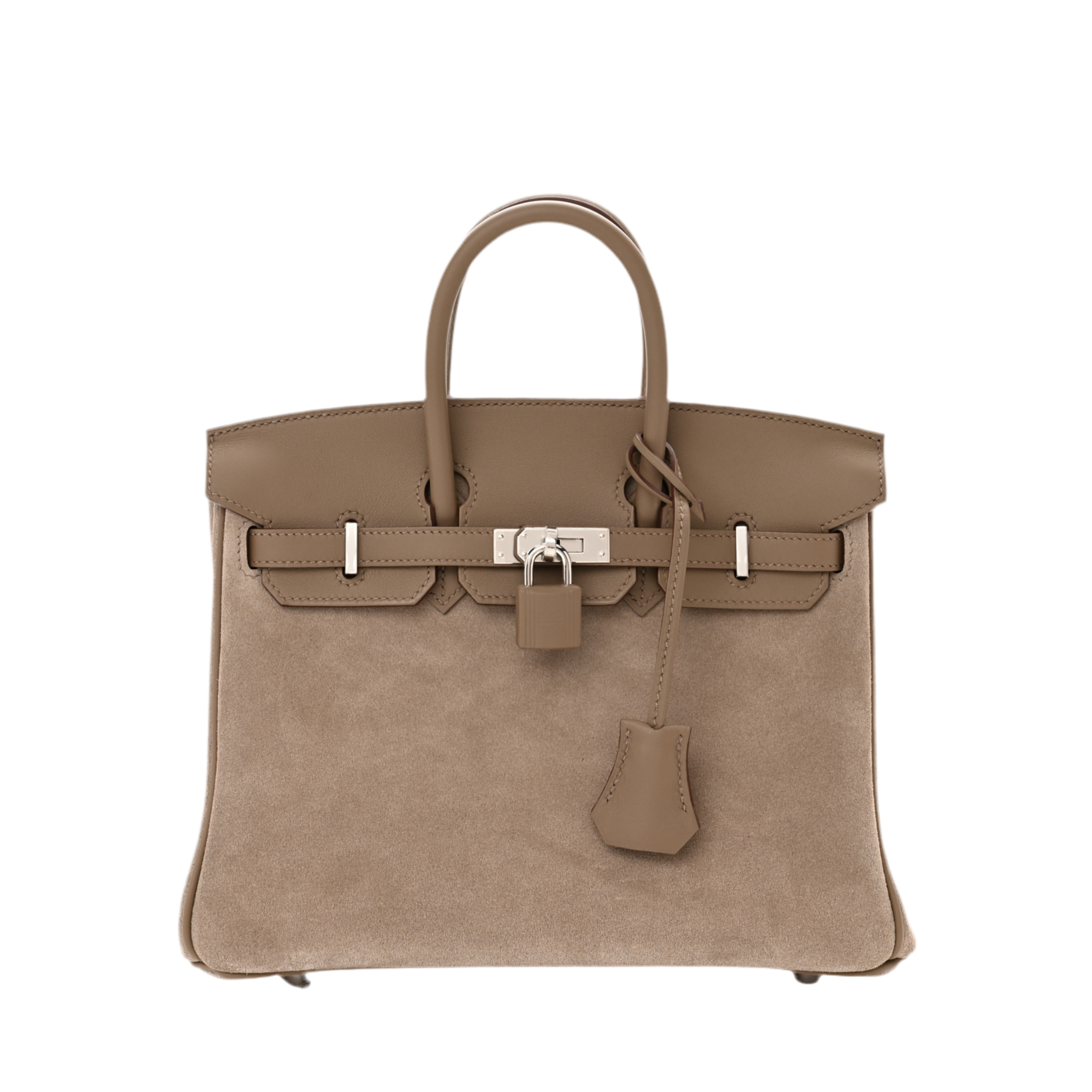 Hermès Birkin 25 Grizlly Swift Calfskin Gris Caillou Etoupe Palladium Hardware