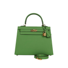 Hermès Kelly II Sellier 25 Epsom Calfskin Vert Yucca Gold Hardware