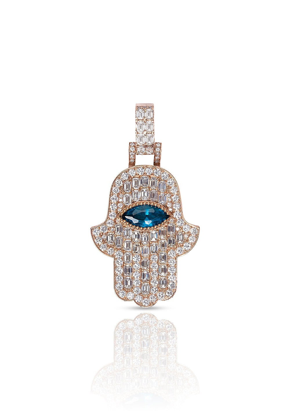 DIAMOND HAMSA PENDANT - View 2