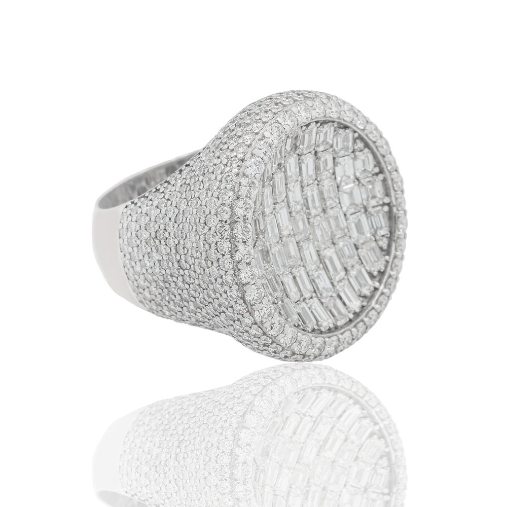 DIAMOND EMERALD CUT RING - View 2