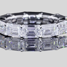 6.02 Carat Emerald Diamond Eternity Ring