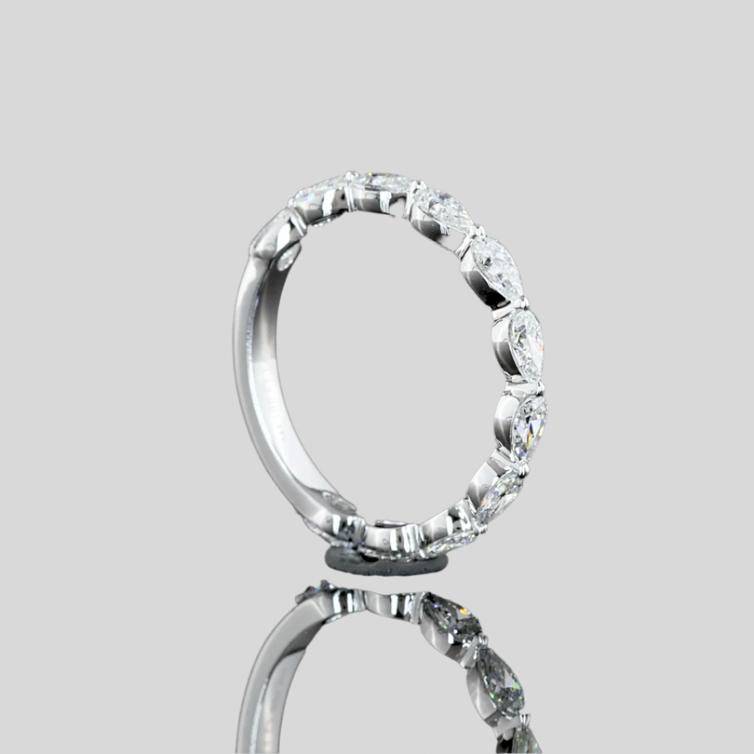 1.03 Carat Pear Diamond Eternity Ring