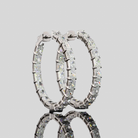 3.95 Carat Diamond Hoop Earrings