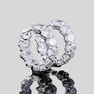 3 Carat Oval Diamond Huggie Earrings