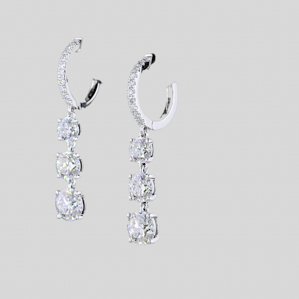 3.07 Carat Diamond Earrings