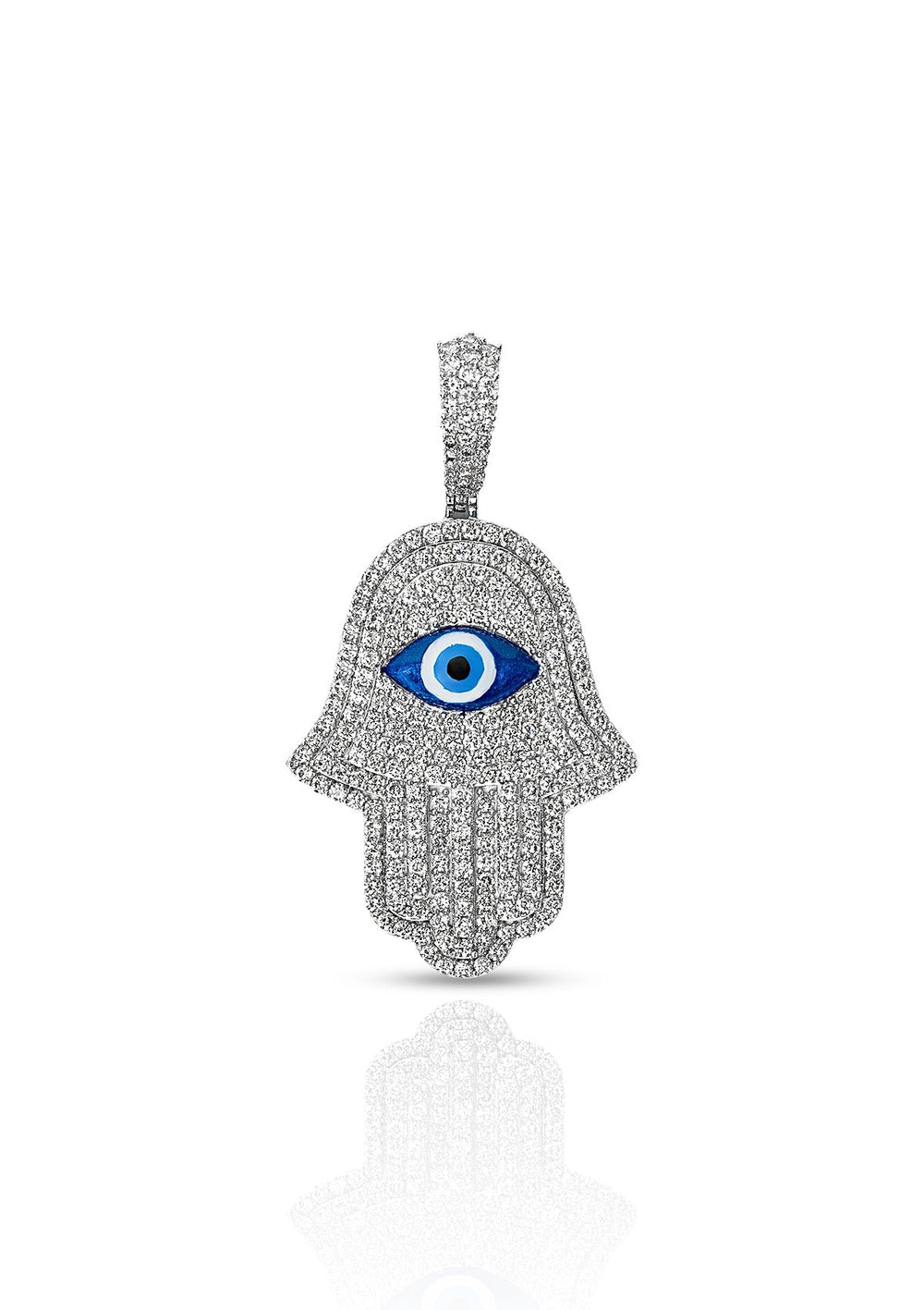 Diamond Hamsa Pendant