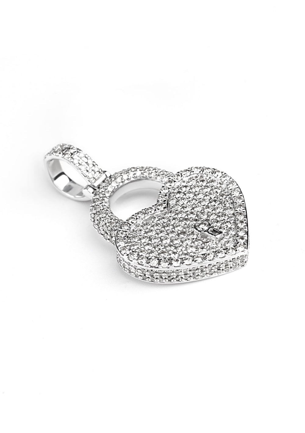 DIAMOND HEART LOCK PENDANT - View 2