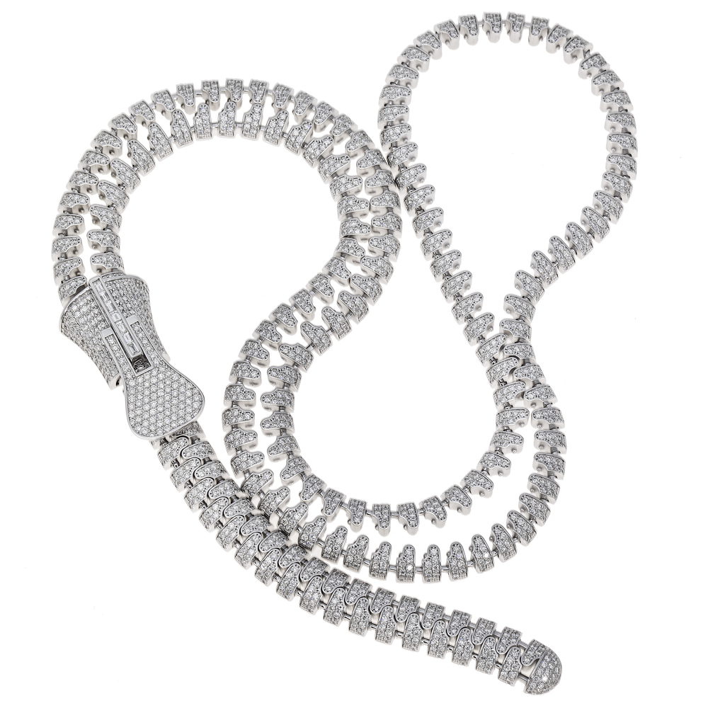 Diamond Zipper Necklace