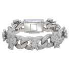 DIAMOND FLOWER CROSS BRACELET - View 2