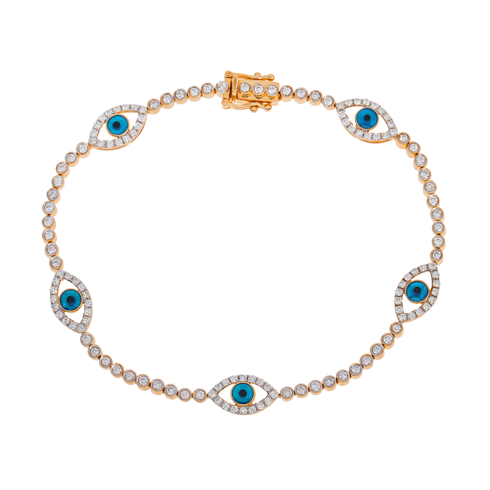 DIAMOND EVIL EYE BRACELET - View 4