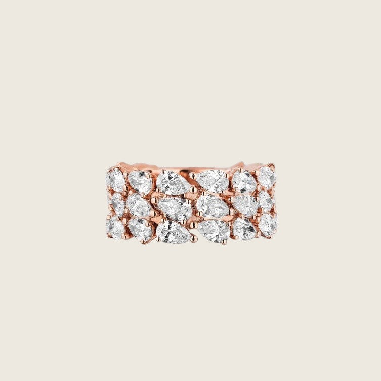Rose Gold Diamond Eternity Band - View 2