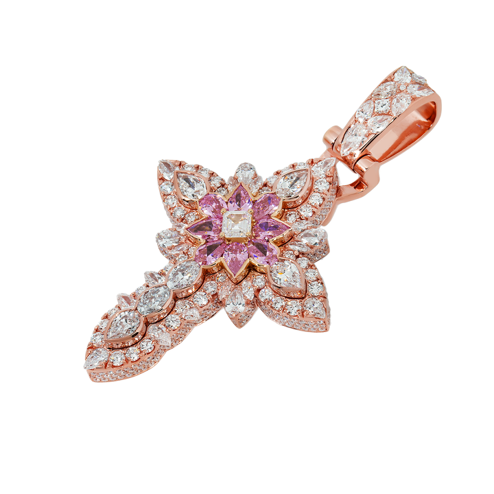DIAMOND FLOWER CROSS - View 2