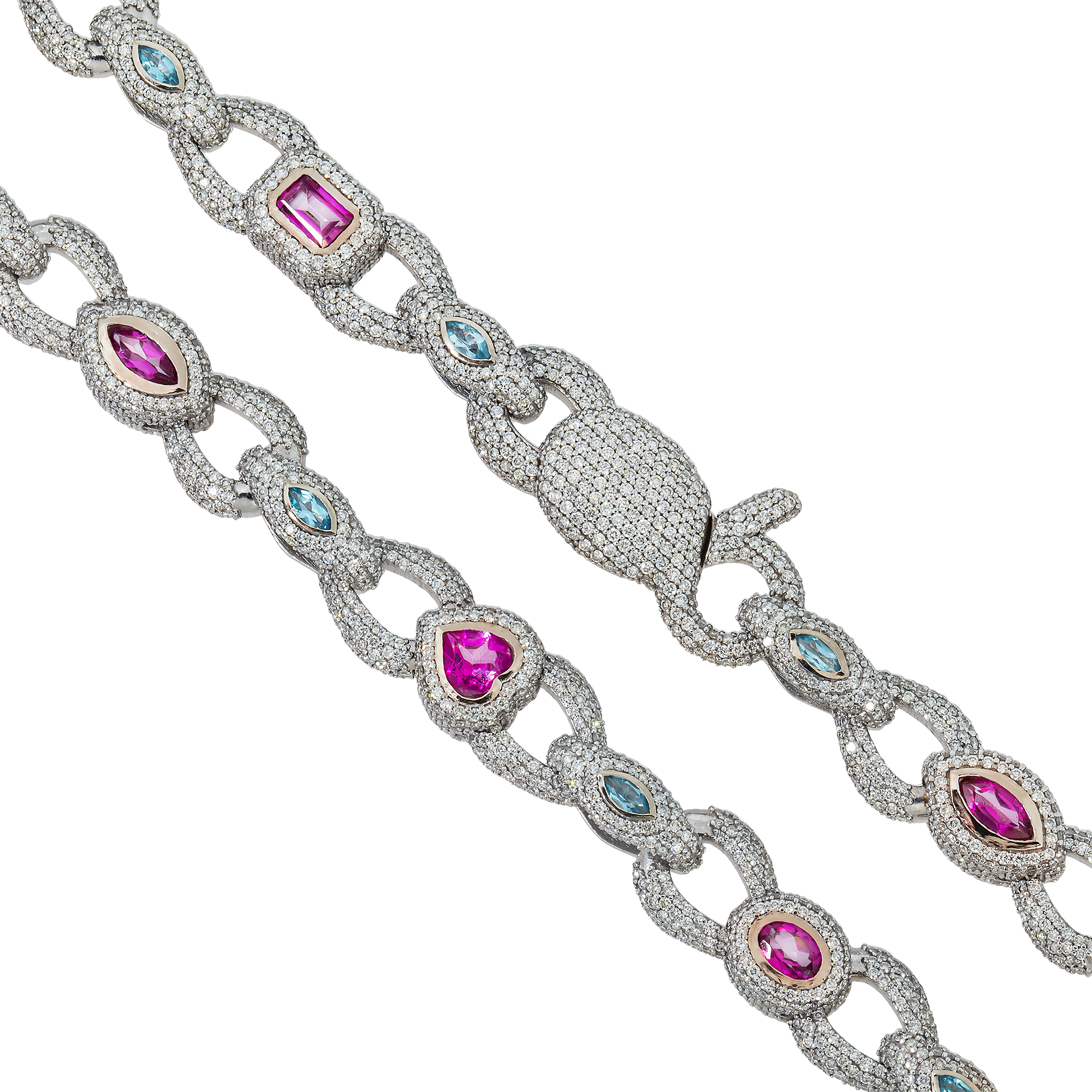 FANCY DIAMOND COLOR NECKLACE - View 2