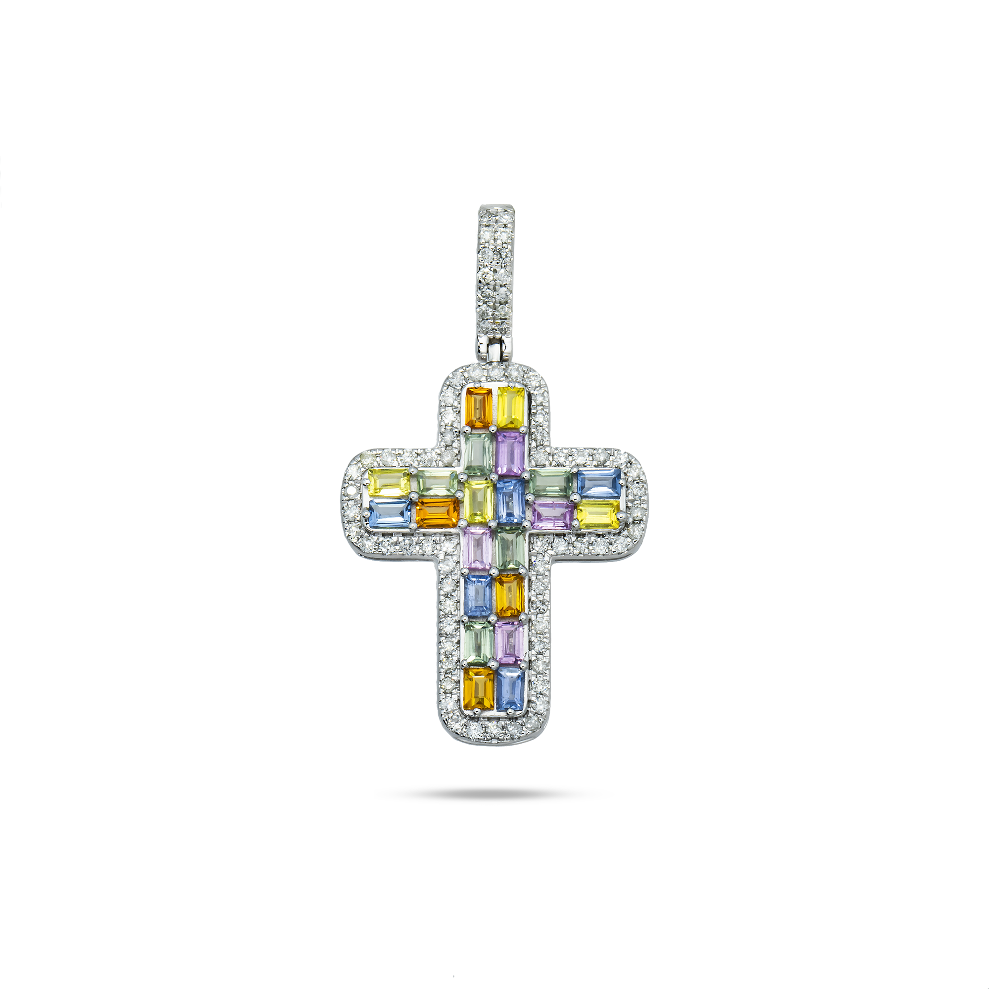 COLORED GEM STONE PENDANT - View 3