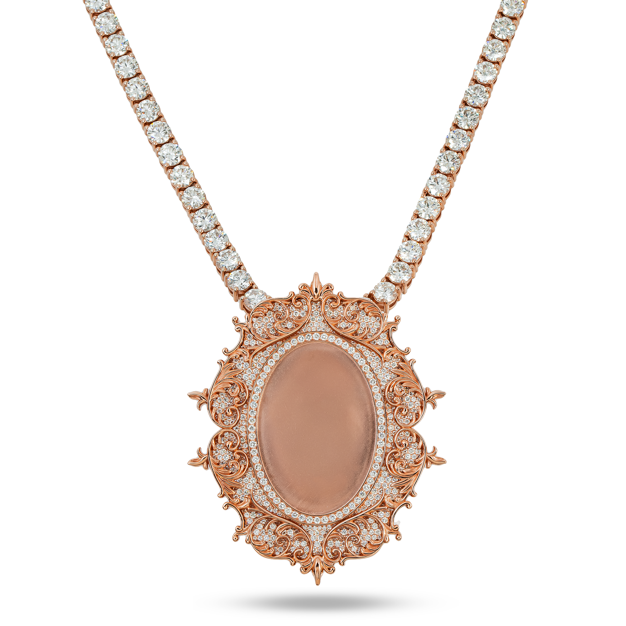 Diamond Picture Frame Pendant