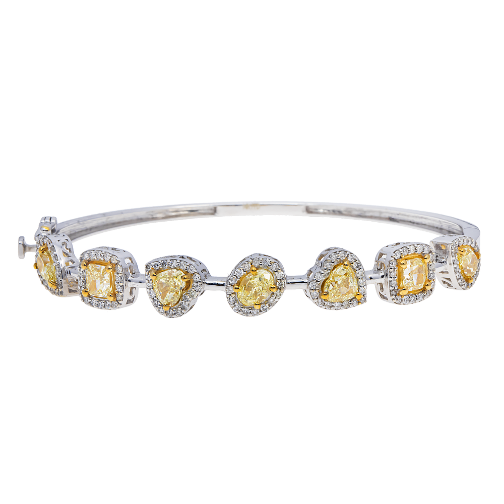 FANCY YELLOW DIAMOND BANGLE - View 2